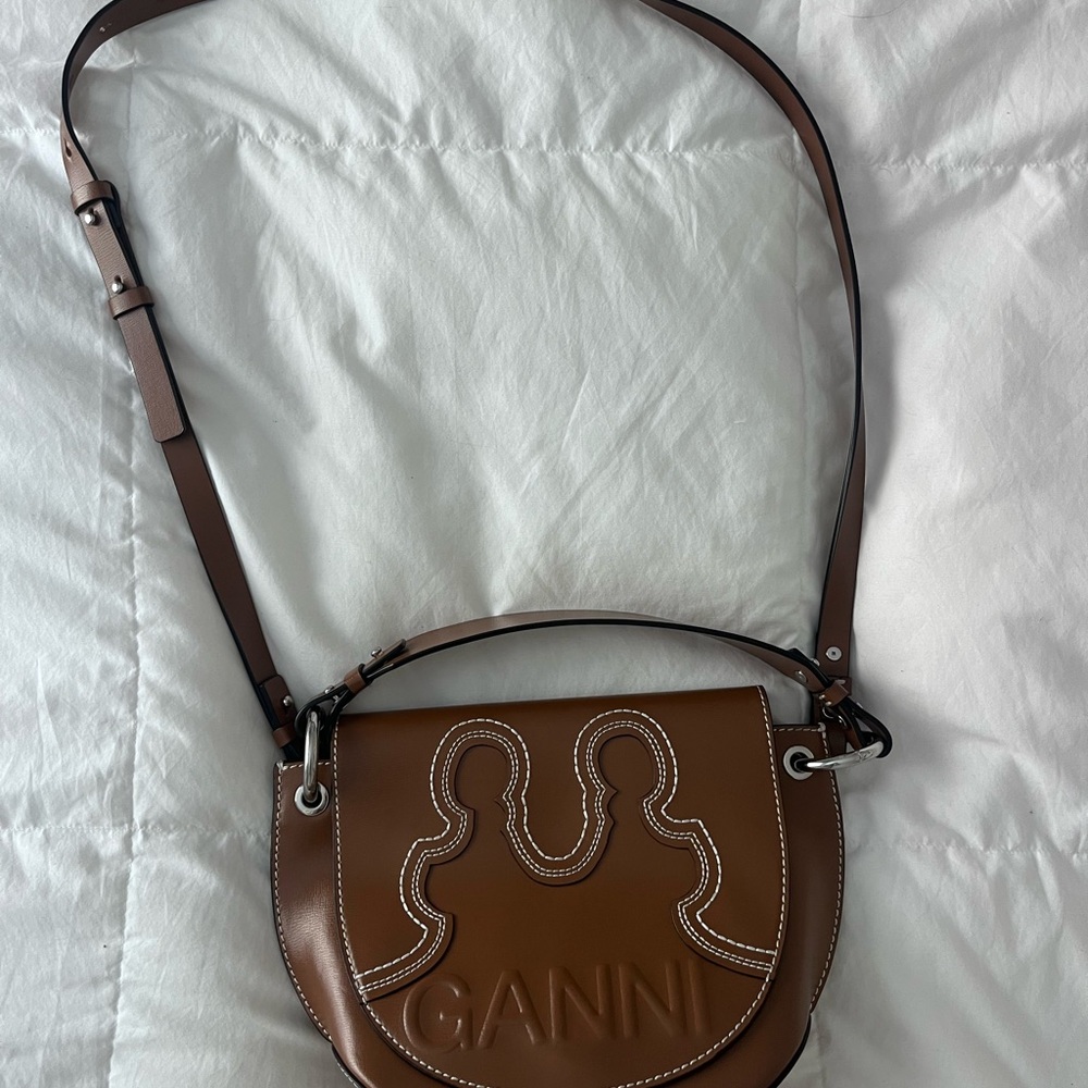 Ganni Brown Crossbody Bag